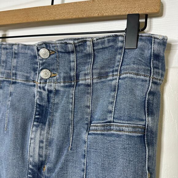 We The Free FP Jayde High Rise Flare Leg Jeans Womens Size 30 Light Wash - Picture 5 of 8